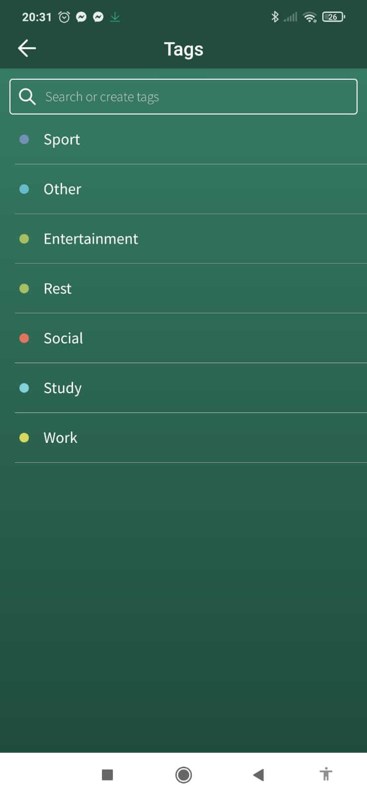 Forest app review : my tags