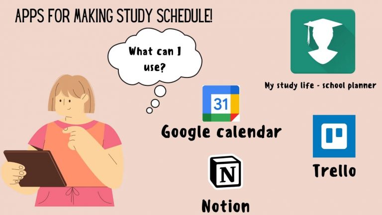 Create astudy schedule with these tools